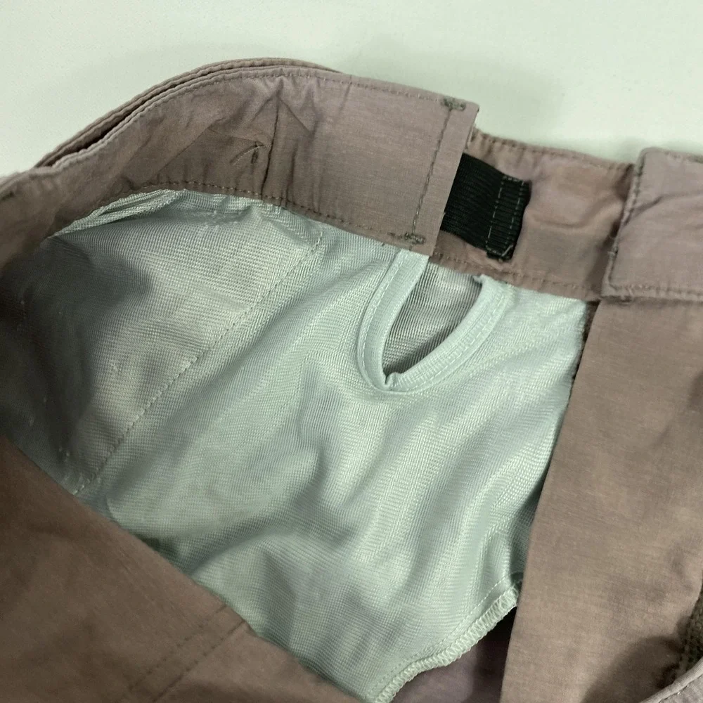 Huk Shorts Mens XL‎ Purple Brown Fishing Swim Trunks Lined Zip Pocket Stretch